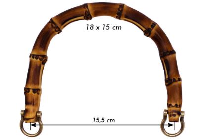 PAR ASAS BOLSO BAMBU 13 CM
